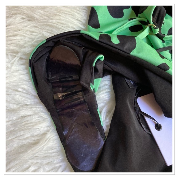 NWT Beach Riot Monokini High Cut Swimsuit Green Black Size XS - Picture 5 of 13